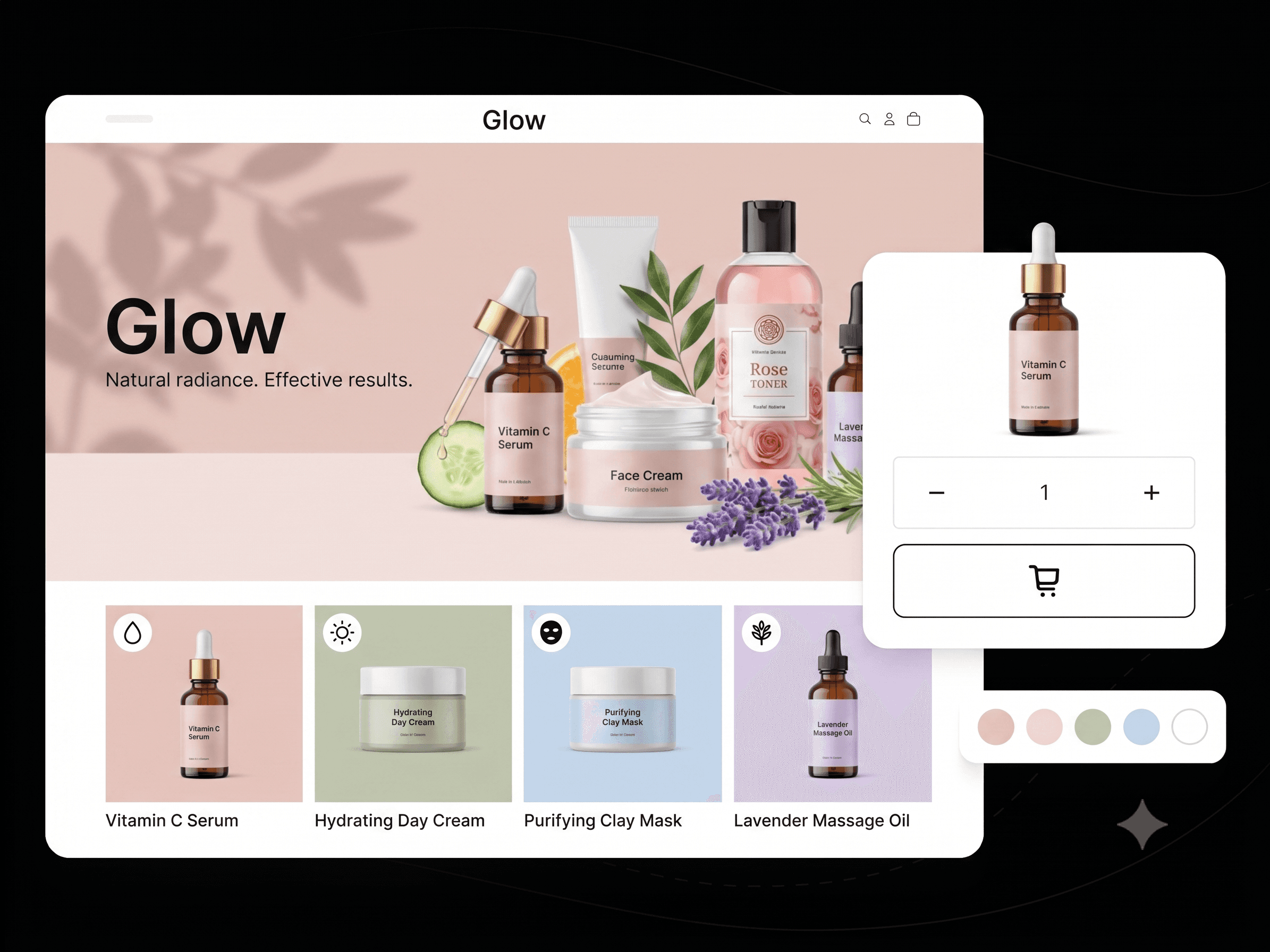 Ejemplo de tienda online de belleza creada con SIRECA